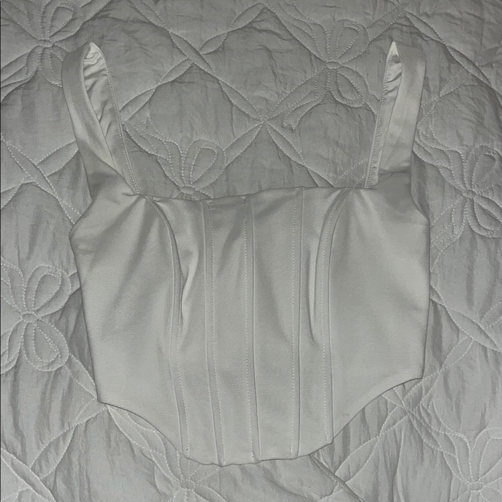 Elegant White Corset Top